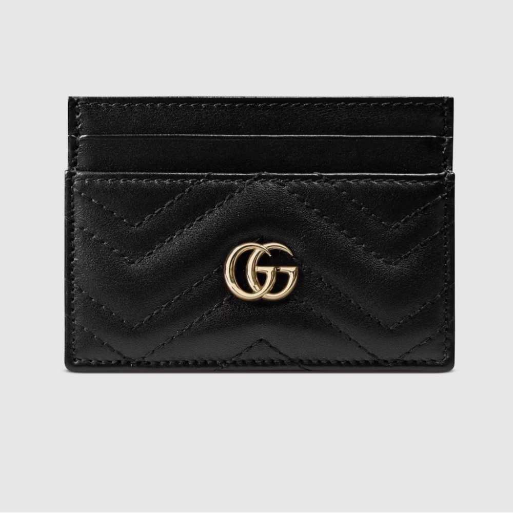 Gucci Black GG Marmont Card Case